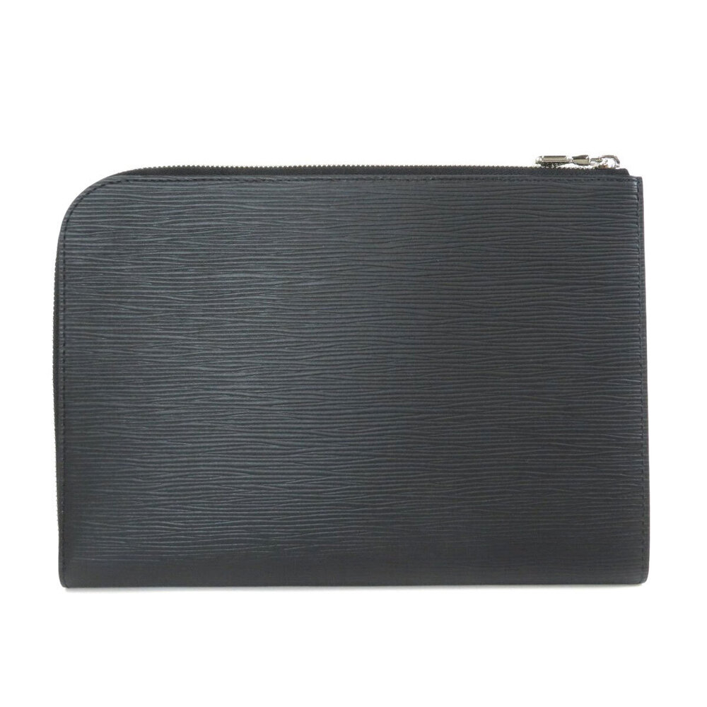 Louis Vuitton Pochette Epi Bag Jour Clutch Leather Black